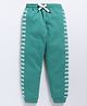 Kidcity Cotton Looper Typography Printed Joggers - Bottle Green