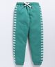 Kidcity Cotton Looper Typography Printed Joggers - Bottle Green