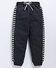 Kidcity Cotton Looper Typography Printed Joggers - Black