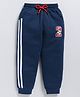 Kidcity Cotton Looper Born 2 Play Text Printed Joggers - Airforce Blue