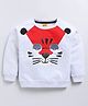 Kidcity Cotton Looper Full Sleeves Animal Printed Sweatshirt - White Melange
