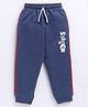 Kidcity Cotton Looper Gas Station Text Printed Joggers - Steel Grey