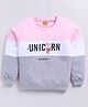 Kidcity Cotton Looper Full Sleeves Unicorn Printed Cut & Sew Sweatshirt - Multi Colour