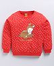 Kidcity Cotton Looper Full Sleeves Polka Dots & Baby Deer Printed Sweatshirt - Gajari