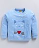 Kidcity Cotton Looper Full Sleeves Cat Printed Sweatshirt - Light Blue