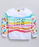Kidcity Cotton Looper Full Sleeves I Love You Text Printed Sweatshirt - White