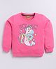 Kidcity Cotton Looper Full Sleeves Unicorn Printed Sweatshirt - Deep Pink