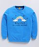 Kidcity Full Sleeves Typography Printed Sweatshirt - Sulphur Blue
