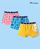Honeyhap Marvel Cotton Knit Trunks With Avengers Graphic Pack Of 3 - Light Blue Yellow & Red