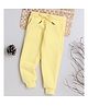 Knitting Doodles Fleece Solid Track Pants - Yellow