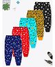 Trampoline Cotton Blend Pack Of 5 Space Theme & Animals Printed Pajamas - Multi Colour