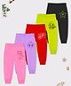 Trampoline Cotton Blend Pack Of 5 Unicorn & Butterflies Printed Pajamas - Multi Colour