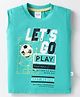 Simply Sinker Knit Sleeveless Tank T-Shirt with Lets Go Print - Light Green