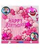Bubble Trouble Baby Shark Theme Birthday Decoration Items For Girls Party Decoration Kit Balloon Combo Pack Of 111 Pcs Pink Magenta