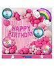 Bubble Trouble Rainbow Theme Birthday Decoration Items For Girls Party Decoration Kit Balloon Combo Pack Of 111 Pcs Pink Magenta