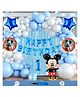 Bubble Trouble Mouse Theme First 1st Birthday Decoration Items For Boys Party Decoration Kit Balloon Combo Pack Of 112 Pcs Blue White