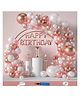 Bubble Trouble Balloon Theme First 1St Birthday Decoration Items For Boys Girls Party Decoration Kit Balloon Combo Pack Of 110 Pcs Rose Gold White