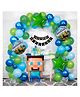 Bubble Trouble Minecraft Foil Balloon set  15 Pastel Blue Balloons  15 Lime Green Balloons  15 Metallic Green Balloons  15 Metallic Blue Balloons