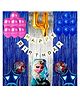 Bubble Trouble Frozen Theme Fourth 4th Birthday Decoration Items For Girls Party Decoration Kit Balloon Combo Pack Of 40 Pcs Blue Pink