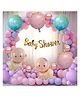 Bubble Trouble Baby Shower Pastel Balloons Baby Foil Banner Backdrop Decoration Set of 140 Pcs