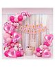 Bubble Trouble Birthday Decoration Items   44 Pcs Happy Birthday Decoration Kit For Girls | Happy Birthday Banner(Cardstock) | Happy Birthday Balloons for Decorations Items | Pink Pastel Balloons