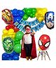 Bubble Trouble Superhero Theme Birthday Decoration for Boys  Kids Party  Girls   Super Hero Birthday Decoration Set  Avengers Theme Birthday Decoration Kit for Boys  Comic Super Heroes Party Supplies - Pack of 65