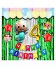 Bubble Trouble 4th Happy Birthday Decoration Little Kids Coco Theme Combo Kit Items With Metallic Balloons Foil Curtain Shimmer For Theme Birthday Party Decorations Multi Color - Pack of 40