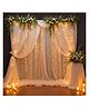 Bubble Trouble White Net Curtain for Decoration with Fairy Lights  White Canopy Tent for Decoration  Birthday Backdrop for Decoration  Background Decoration Cloth for Wedding  Party  Wedding Decor(7Pcs)