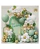Bubble Trouble 72 Pcs Sage Green Sand White Retro Balloons Garland Kit For Jungle Safari Theme |Birthday |Anniversary | Baby Decoration (R2)
