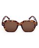 KIDSUN 100% UV Protected Cheetah Designed Square Sunglasses - Brown