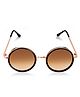 KIDSUN Colour Blocked 100% UV Protected Round Sunglasses - Black