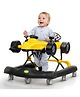 Baybee F1 2 in 1 Baby Walker for Kids Portable Kids Walker with 3 Height Adjustable & High Back Seat Push Walker for Baby with Toy Light and Music (Yellow)
