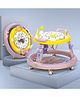 Baybee Whizz Baby Walker for Kids Portable Round Kids Walker with 3 Height Adjustable, 360 Rotation & Musical Toy Bar (Pink)