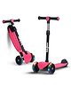 Baybee Zoomie Kick Scooter for Kids, Foldable Kids Scooter with 4 Height Adjustable Handle & Brake, Skate Scooter with LED PU Wheels (Dark Pink)
