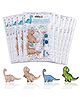 Vibhuti Crafts DIY Dino Fridge Magnet Kit (Pack of 10)  Paint Your Own Dinosaur Magnets with Custom Paints & Brush  Ideal for Party Favors & Return Gifts