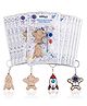Vibhuti Crafts Space Party Favors Bundle (Pack of 10)  DIY Keychain Paint Kit  Space Keychain Cutouts with Custom Paints & Brush  Perfect Return Gifts & Party Favors