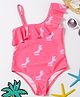 The Mom Store Sleeveless Unicorn Printed Swimsuit - Pink