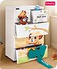 Babyhug 4 Layers High Density Plastic Storage Cabinet Baby Lion Print With Wheels - White