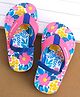 Cute Walk by Babyhug Flip Flops with Back Strap & Floral Print - Pink