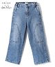 Arias Cotton Woven Denim Full Length Straight Fit Washed Jeans - Blue