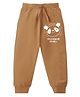 KAVEE Pure Cotton Terry Biowashed You Know Me So Well Text Printed Joggers - Brown