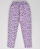 Hrit Cotton Blend Leopard Printed Lounge Pantss - Purple