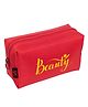 QIPS Rectangular Beauty Cosmetic Pouch - Red