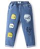 Mark & Mia Denim Full Length Jeans With Snack Text Print  - Blue