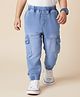 Mark & Mia Full Length Cut & Sew Denim Jeans with Cargo Pockets Detailing - Blue