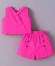 Mark & Mia Sleeveless Solid Color Top & Shorts Set - Fuchsia