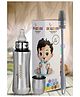Bunniez Stainless Steel Baby Feeding Bottle -240ml and Silicone Brush - Combo of 2