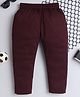 BAATCHEET Cotton Blend Solid Pant - Maroon
