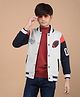 CRIMSOUNE CLUB Full Sleeves Colour Blocked Typography Printed Sweatshirt - Grey