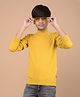 CRIMSOUNE CLUB 100% Cotton Full Sleeves Solid Sweater - Mustard Yellow